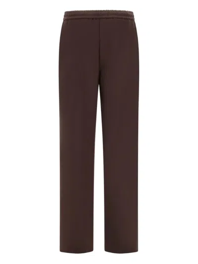 Herno Drawstring Straight Leg Trousers In Brown