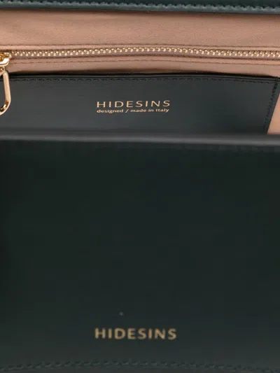 Hidesins Flap Medium Leather Tote In Black
