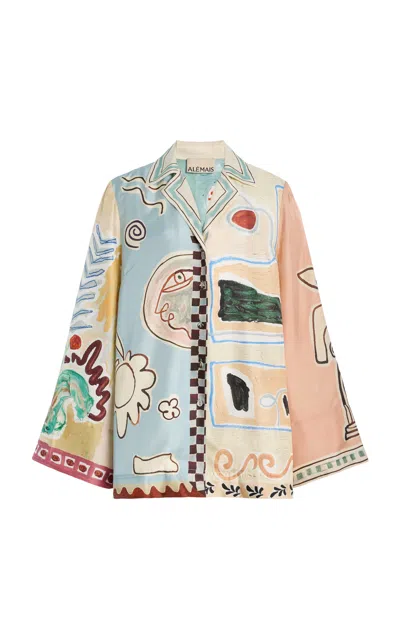 Alemais Michelle Silk-twill Shirt In Multi