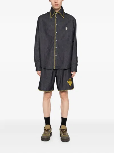 Chateau Orlando Blanket Shirt In Blue