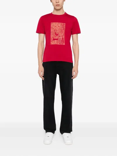 Agnès B. X Thibaut Renoulet Le Mixte T-shirt In Red