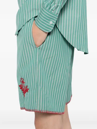 Chateau Orlando Deckchair Striped Shorts In Animal Print