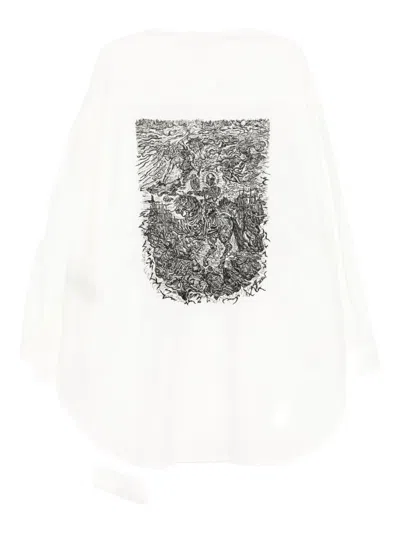 Songzio Graphic-embroidered Shirt In White