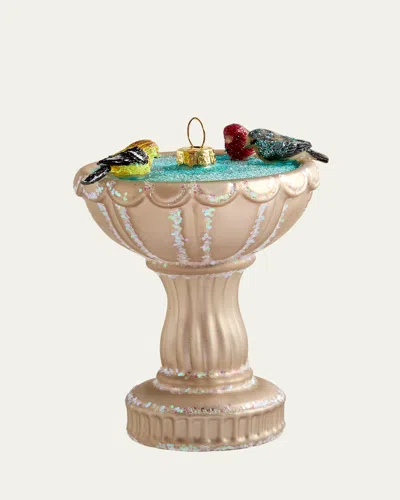 Cody Foster & Co Bird Bath Ornament In Multi