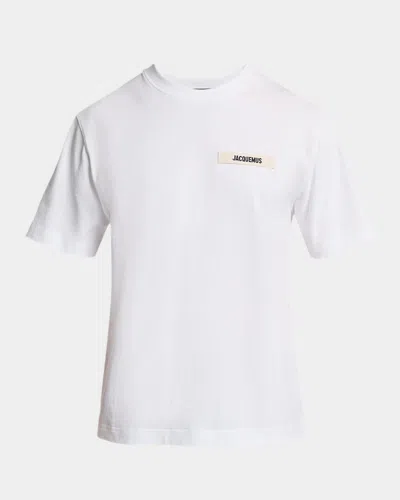 Jacquemus T-shirt Le T-shirt Gros-grain In White