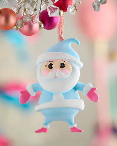Glitterville Baby Papa Noel Ornament In Blue