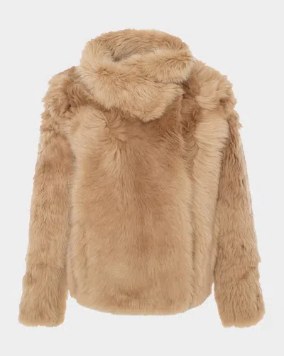 Gorski Reversible Toscana Lamb Shearling Jacket In Gold