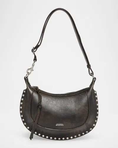 Isabel Marant Oskan Moon Stud-embellished Leather Shoulder Bag