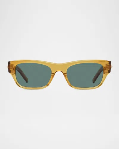Givenchy Men's Gv One Acetate Rectangle Sunglasses In Green