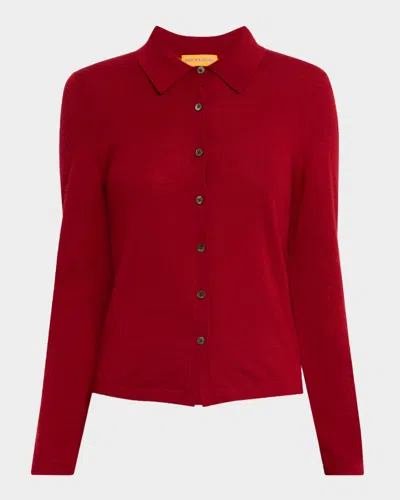 Guest In Residence Elle Cashmere Button-front Shirt In Multi