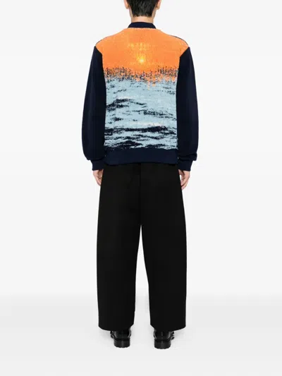 Agnès B. Classe Bomber Jacket In Blue