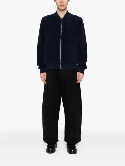 Agnès B. Classe Bomber Jacket In Blue