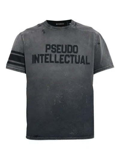 Misbhv Distressed-finish T-shirt In Gray