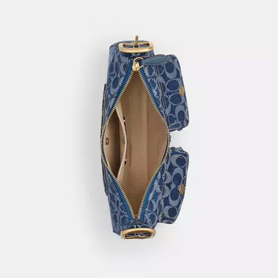 Coach Cargo Shoulder Bag In Upcrafted Signature Denim In Blue