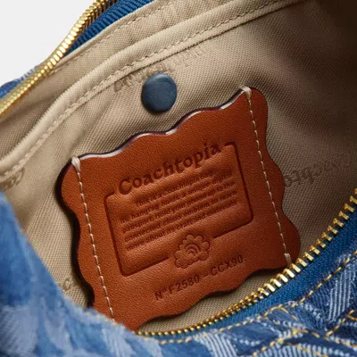 Coach Cargo Shoulder Bag In Upcrafted Signature Denim In Blue