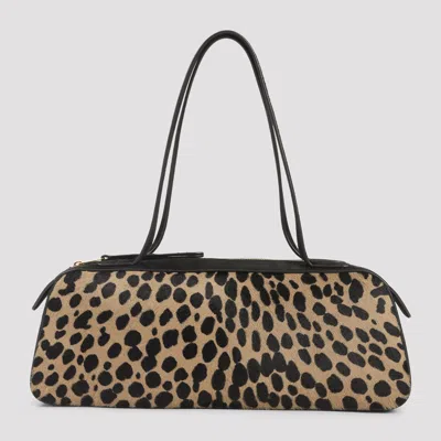 Khaite Baguette-shaped Shoulder Bag With Spotted Calfskin And Suede Accents