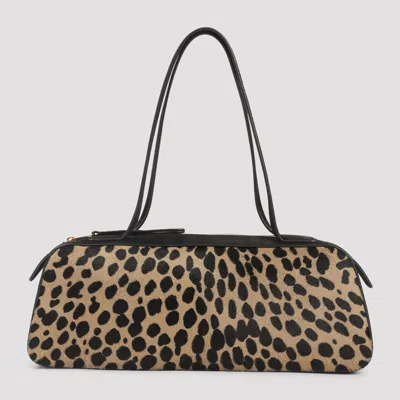 Khaite Baguette-shaped Shoulder Bag With Spotted Calfskin And Suede Accents