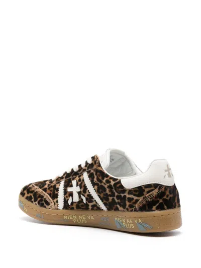 Premiata Leopard Print Low-top Sneakers In Animal Print