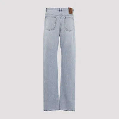 Valentino Straight Trousers With Pockets And Belt Loops In Blue