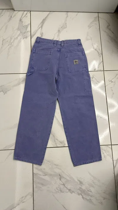 Pre-owned Stussy Hydrangea Double Knee Work Pant Canvas Size 30 In Multi