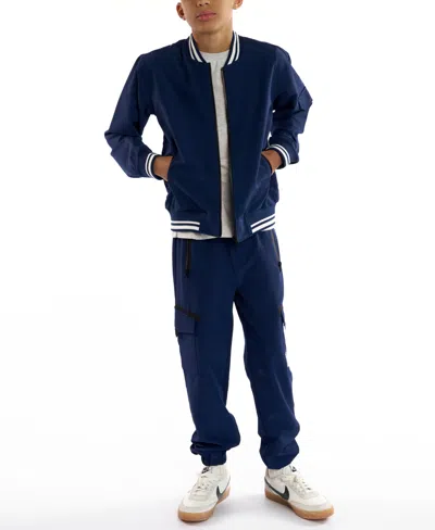 Sovereign Code Boys 5-18 Cedric Long Sleeves Bomber Jacket In Blue