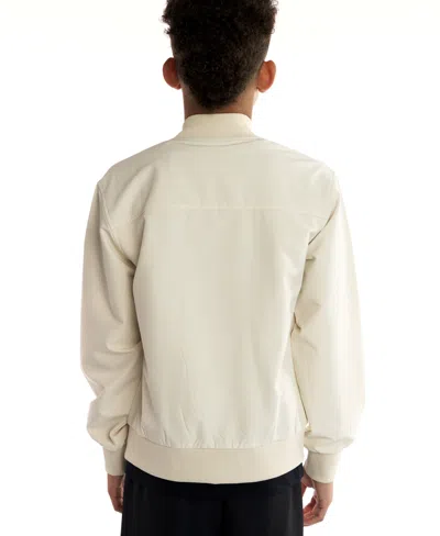 Sovereign Code Boys 5-20 Pierce Graphic Varsity Bomber Jacket In White