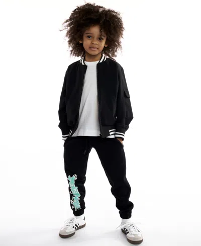 Sovereign Code Boys 5-20 Tyler Graphic Printed Pull-on Joggers In Black