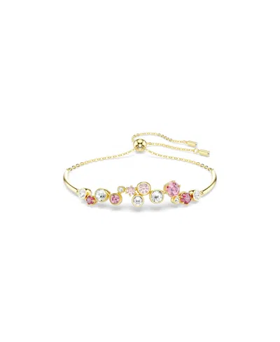 Swarovski Constella Gold-tone Plated Mixed Cuts Bracelet In Gold