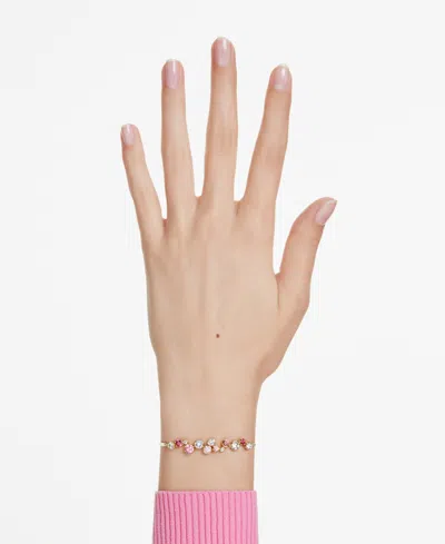 Swarovski Constella Gold-tone Plated Mixed Cuts Bracelet In Gold