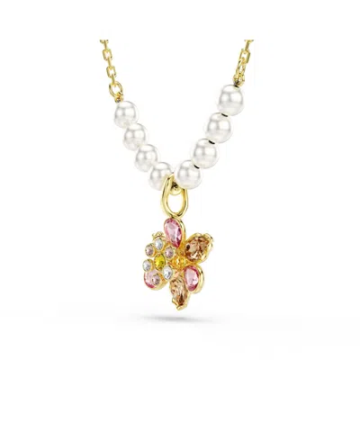 Swarovski Idyllia Pendant Necklace, 14.9-17.8 In Gold