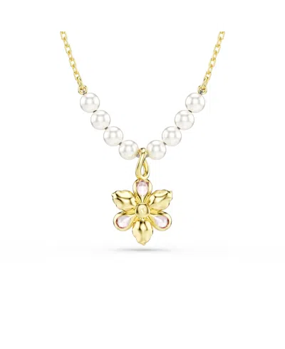 Swarovski Idyllia Pendant Necklace, 14.9-17.8 In Gold
