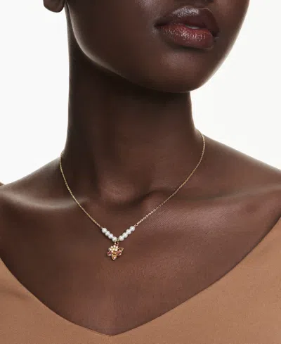 Swarovski Idyllia Pendant Necklace, 14.9-17.8 In Gold