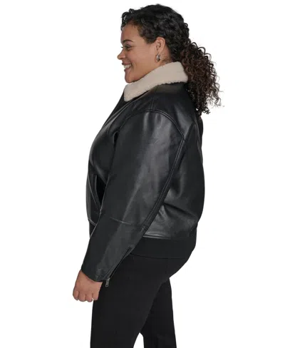Levi's Plus Size Long Sleeves Bomber Jacket In Black