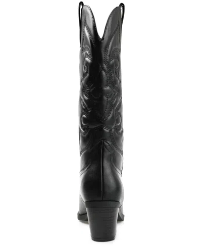 Journee Collection Womens Chantry Stacked Heel Dress Boots In Black