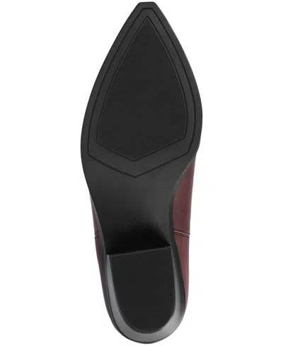 Journee Collection Womens Chantry Stacked Heel Dress Boots In Burgundy