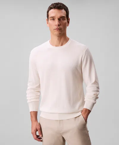 Calvin Klein Men's Extra Fine Merino Blend Crewneck Sweater In Gray