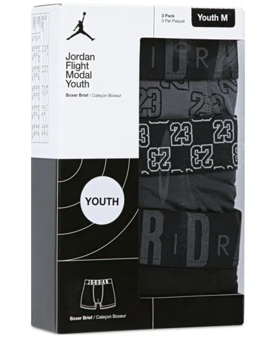 Jordan Big Boys 23 Monogram Boxer Briefs, 3 Pack In Multi