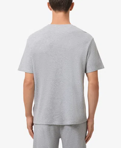Lacoste Loungewear Waffle T Shirt Grey In Silver