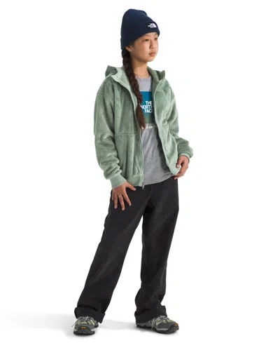The North Face Big Girls Osito Full Zip Hoodie In Green