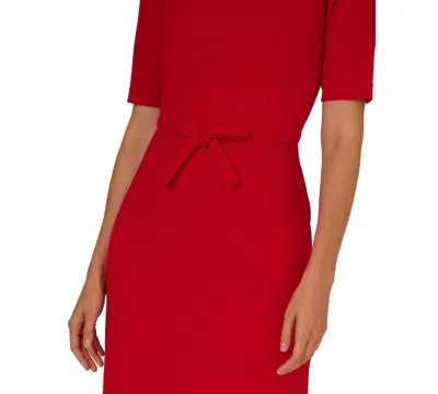 Adrianna Papell Women's Mini Bow-front Sheath Dress In Red