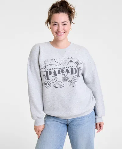 Macy's Thanksgiving Day Parade 2025 Men's And Women's Light Heather Grey Crewneck Sweatshirt,  Exclus In Gray