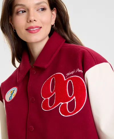 Macy's Thanksgiving Day Parade 2025 Men's And Women's Classic Varsity Jacket,  Exclusive In Red