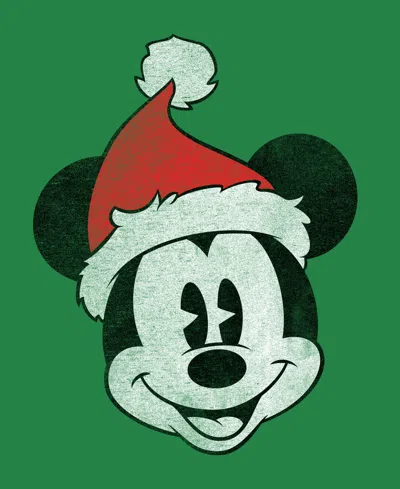 Hybrid Men's Santa Mickey Graphic Long Sleeve Hoodie In Green