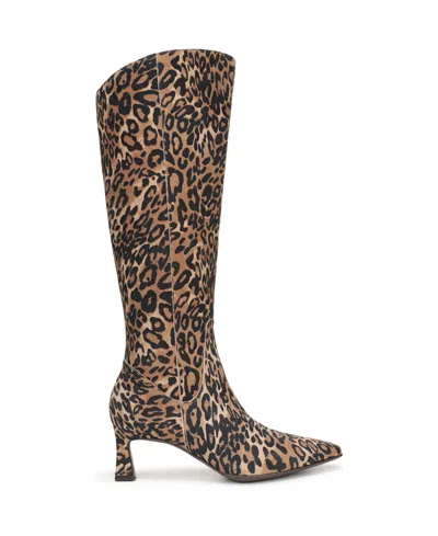 Naturalizer Deesha Wide Calf Knee High Dress Boots In Animal Print