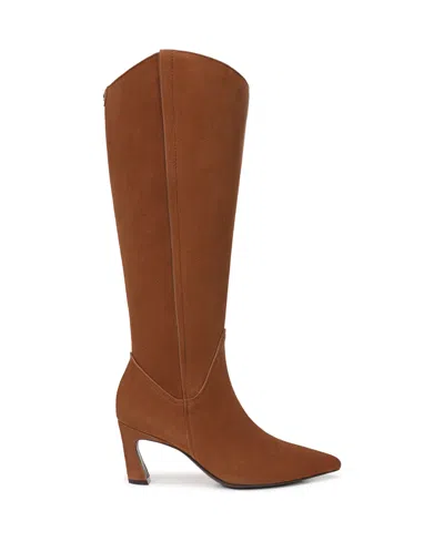 Naturalizer Women's Emily Narrow Calf Zip Tall Boots In Brown