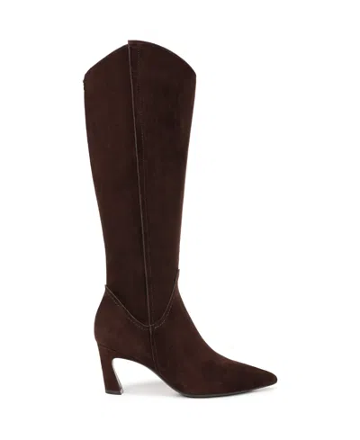 Naturalizer Women's Emily Narrow Calf Zip Tall Boots In Burgundy