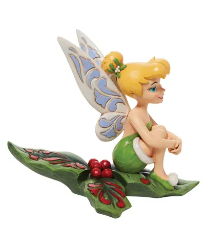 Jim Shore Disney Traditions Tinker Bell Sitting On Holly In Multi