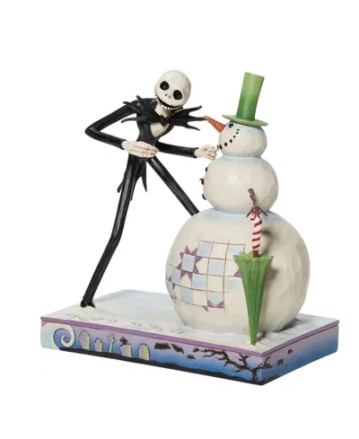 Jim Shore Disney Traditions Jack With Snowman In Multi