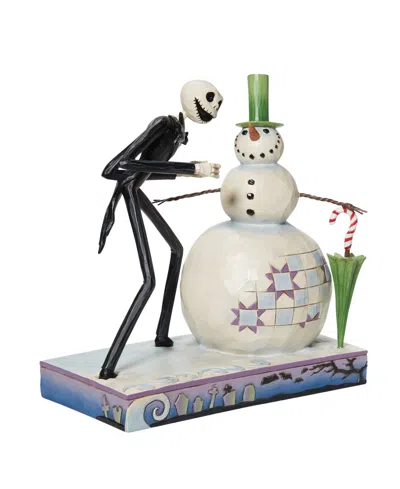 Jim Shore Disney Traditions Jack With Snowman In Multi