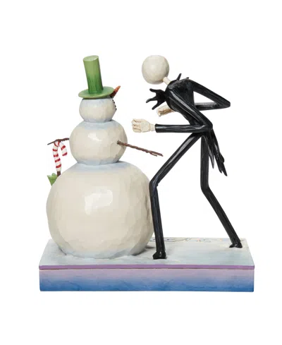 Jim Shore Disney Traditions Jack With Snowman In Multi